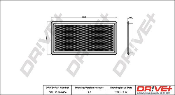 Dr!ve+ DP1110.10.0434 - Повітряний фільтр autocars.com.ua