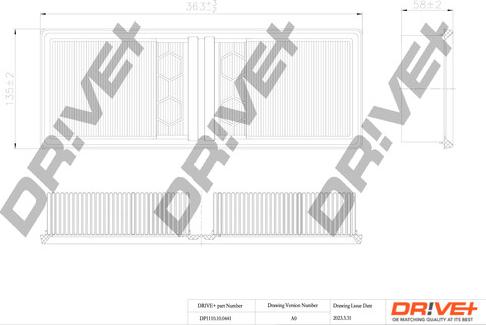 Dr!ve+ DP1110.10.0441 - Повітряний фільтр autocars.com.ua
