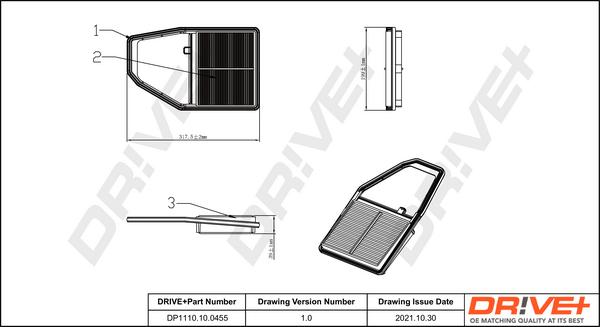 Dr!ve+ DP1110.10.0455 - Повітряний фільтр autocars.com.ua