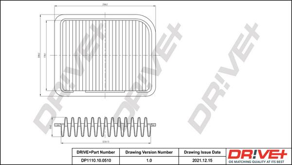 Dr!ve+ DP1110.10.0510 - DP1110.10.0510 Drive Фільтр повітря аналог WA9783 autocars.com.ua