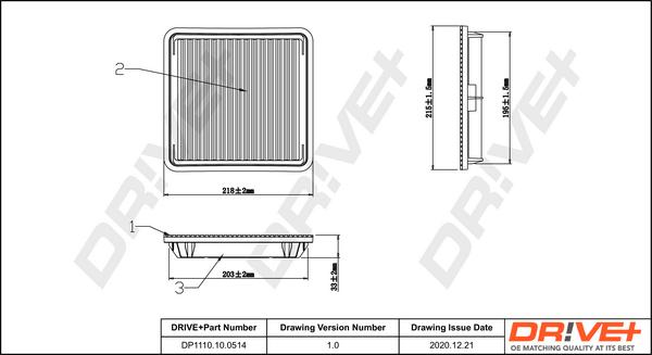 Dr!ve+ DP1110.10.0514 - Повітряний фільтр autocars.com.ua