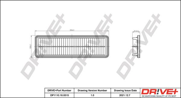 Dr!ve+ DP1110.10.0515 - Повітряний фільтр autocars.com.ua