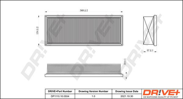 Dr!ve+ DP1110.10.0554 - Повітряний фільтр autocars.com.ua