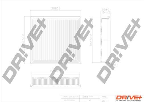 Dr!ve+ DP1110.10.0556 - Повітряний фільтр autocars.com.ua