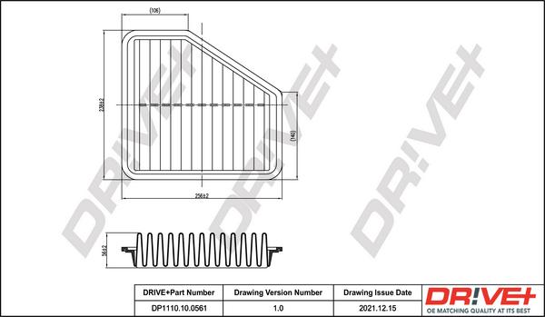 Dr!ve+ DP1110.10.0561 - Повітряний фільтр autocars.com.ua