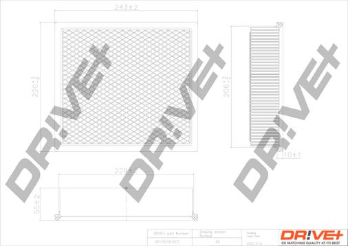 Dr!ve+ DP1110.10.0571 - Повітряний фільтр autocars.com.ua