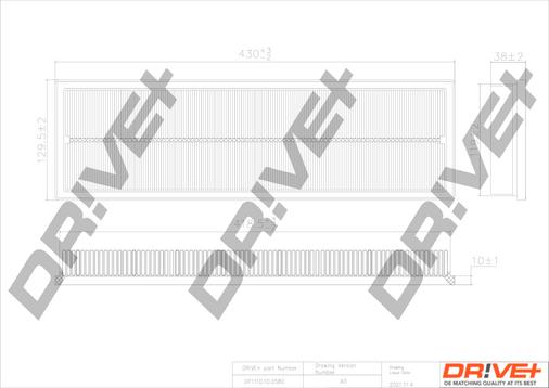 Dr!ve+ DP1110.10.0580 - Повітряний фільтр autocars.com.ua