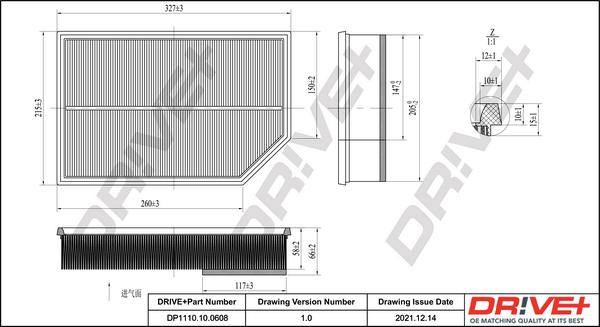 Dr!ve+ DP1110.10.0608 - Воздушный фильтр autodnr.net