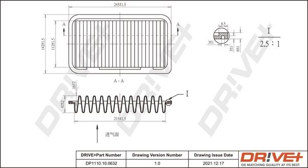 Dr!ve+ DP1110.10.0632 - Повітряний фільтр autocars.com.ua