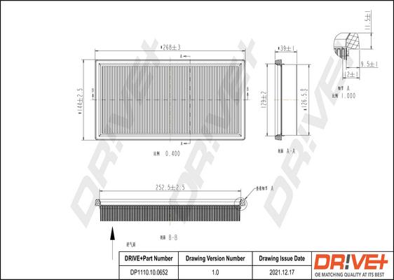 Dr!ve+ DP1110.10.0652 - Повітряний фільтр autocars.com.ua