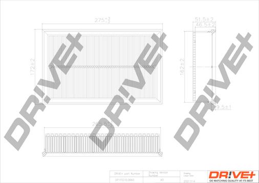 Dr!ve+ DP1110.10.0660 - Повітряний фільтр autocars.com.ua