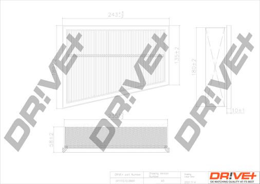 Dr!ve+ DP1110.10.0664 - Повітряний фільтр autocars.com.ua