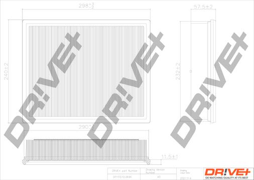 Dr!ve+ DP1110.10.0694 - Повітряний фільтр autocars.com.ua