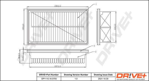 Dr!ve+ DP1110.10.0705 - Воздушный фильтр autodnr.net