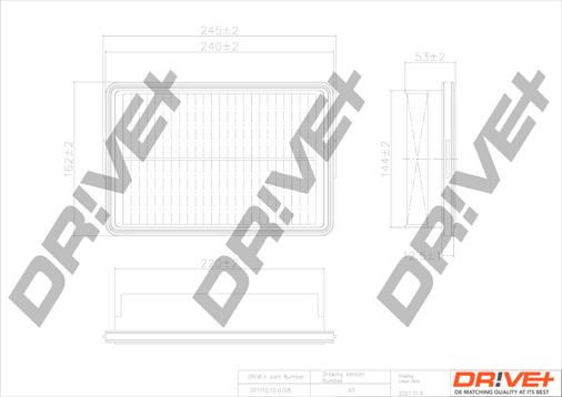 Dr!ve+ DP1110.10.0708 - Повітряний фільтр autocars.com.ua