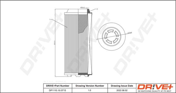 Dr!ve+ DP1110.10.0715 - Повітряний фільтр autocars.com.ua