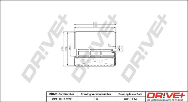 Dr!ve+ DP1110.10.0762 - Повітряний фільтр autocars.com.ua