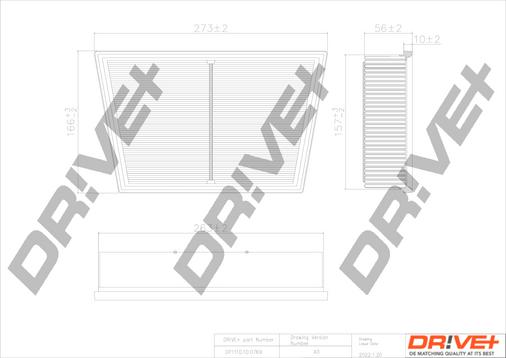 Dr!ve+ DP1110.10.0769 - Повітряний фільтр autocars.com.ua