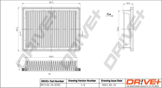 Dr!ve+ DP1110.10.0785 - Повітряний фільтр autocars.com.ua