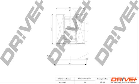 Dr!ve+ DP1110.11.0076 - Масляний фільтр autocars.com.ua