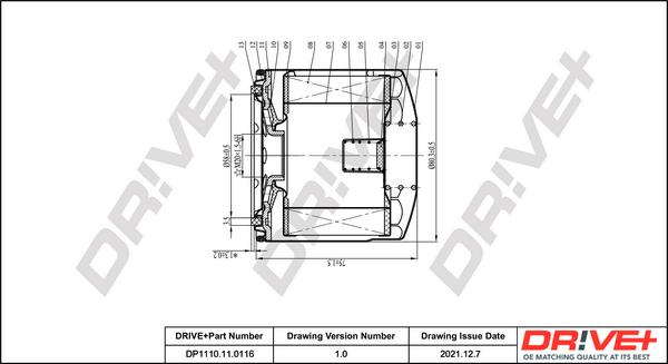 Dr!ve+ DP1110.11.0116 - Масляний фільтр autocars.com.ua