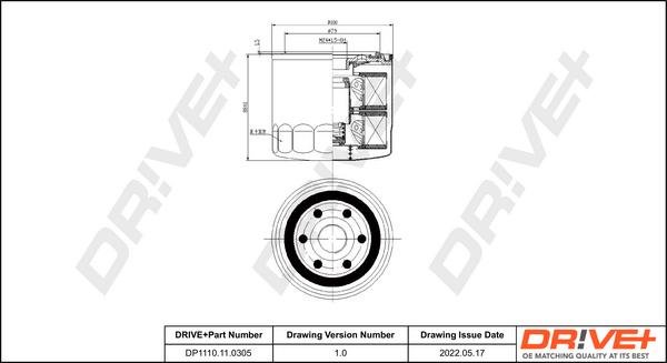 Dr!ve+ DP1110.11.0305 - Масляний фільтр autocars.com.ua