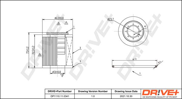 Dr!ve+ DP1110.11.0341 - Масляний фільтр autocars.com.ua