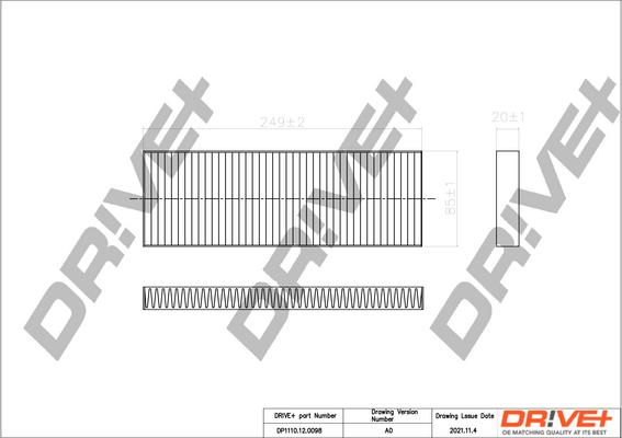 Dr!ve+ DP1110.12.0098 - Фільтр, повітря у внутрішній простір autocars.com.ua