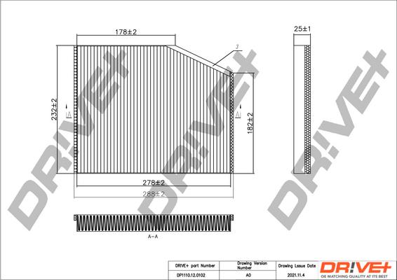 Dr!ve+ DP1110.12.0102 - Фільтр, повітря у внутрішній простір autocars.com.ua