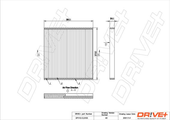 Dr!ve+ DP1110.12.0105 - Фільтр, повітря у внутрішній простір autocars.com.ua