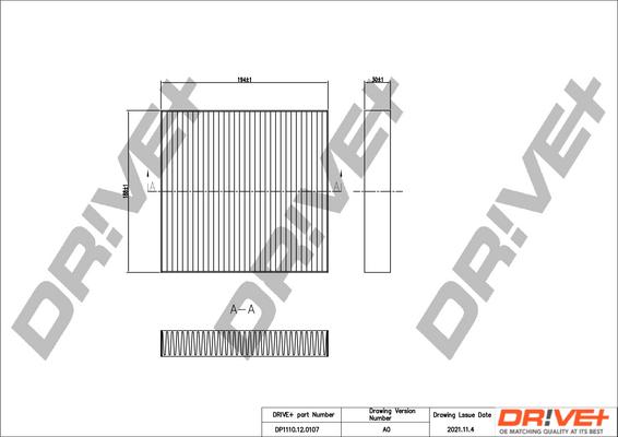 Dr!ve+ DP1110.12.0107 - Фільтр, повітря у внутрішній простір autocars.com.ua