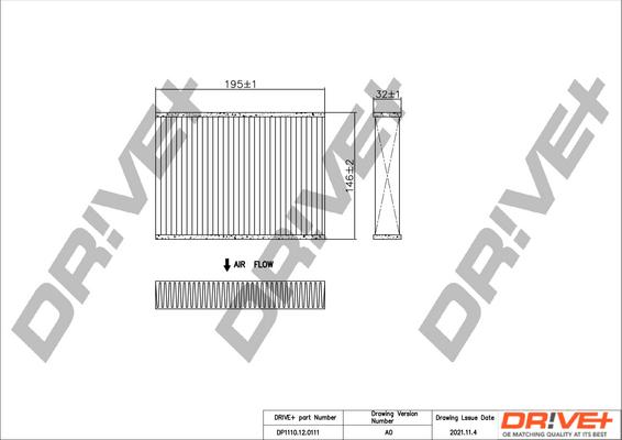 Dr!ve+ DP1110.12.0111 - Фільтр, повітря у внутрішній простір autocars.com.ua