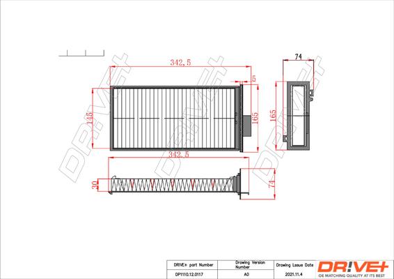 Dr!ve+ DP1110.12.0117 - Фільтр, повітря у внутрішній простір autocars.com.ua