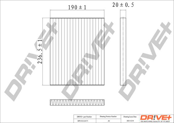 Dr!ve+ DP1110.12.0171 - Фільтр, повітря у внутрішній простір autocars.com.ua