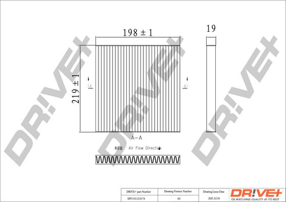 Dr!ve+ DP1110.12.0174 - Фільтр, повітря у внутрішній простір autocars.com.ua