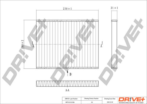 Dr!ve+ DP1110.12.0186 - Фільтр, повітря у внутрішній простір autocars.com.ua