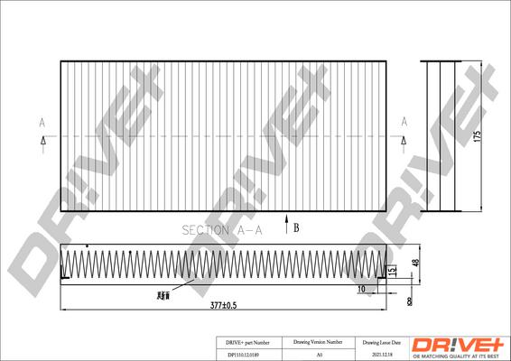 Dr!ve+ DP1110.12.0189 - Фільтр, повітря у внутрішній простір autocars.com.ua