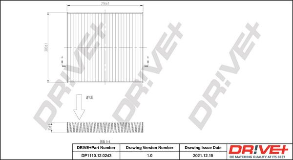 Dr!ve+ DP1110.12.0243 - Фильтр воздуха в салоне autodnr.net