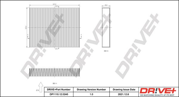 Dr!ve+ DP1110.12.0246 - Фільтр, повітря у внутрішній простір autocars.com.ua