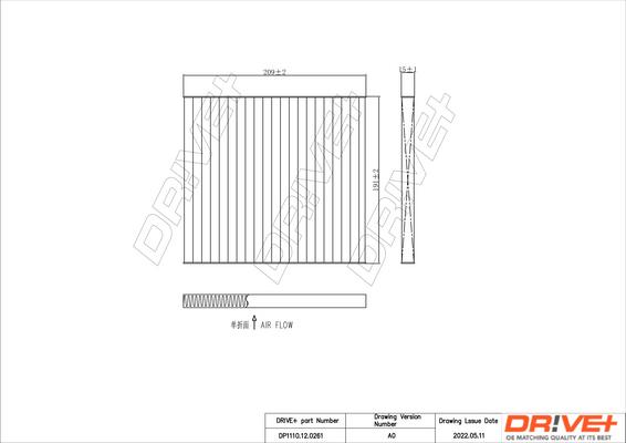 Dr!ve+ DP1110.12.0261 - Фільтр, повітря у внутрішній простір autocars.com.ua