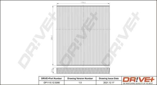 Dr!ve+ DP1110.12.0266 - Фільтр, повітря у внутрішній простір autocars.com.ua