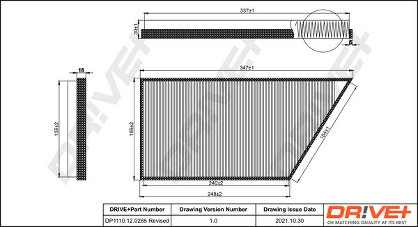 Dr!ve+ DP1110.12.0285 - Фильтр воздуха в салоне autodnr.net