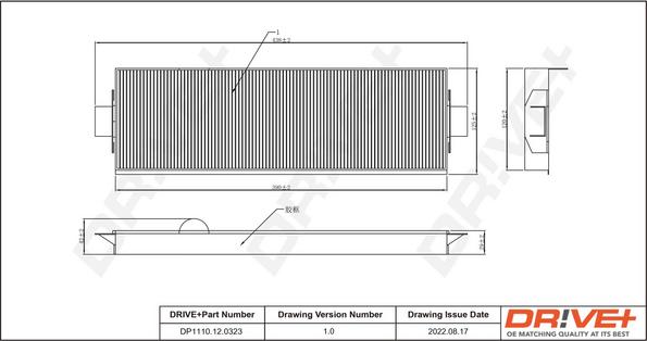 Dr!ve+ DP1110.12.0323 - Фільтр, повітря у внутрішній простір autocars.com.ua
