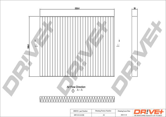 Dr!ve+ DP1110.12.0328 - Фільтр, повітря у внутрішній простір autocars.com.ua