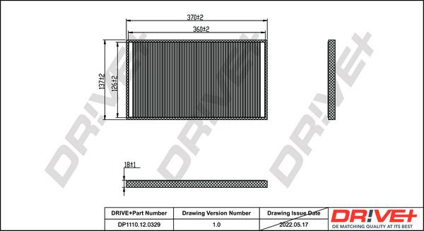 Dr!ve+ DP1110.12.0329 - Фільтр, повітря у внутрішній простір autocars.com.ua