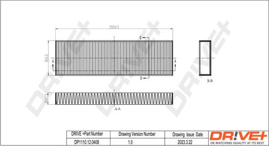 Dr!ve+ DP1110.12.0408 - Фільтр, повітря у внутрішній простір autocars.com.ua