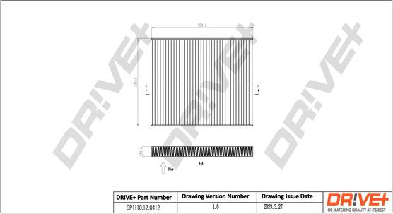Dr!ve+ DP1110.12.0412 - Фільтр, повітря у внутрішній простір autocars.com.ua