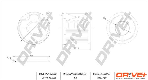 Dr!ve+ DP1110.13.0035 - Паливний фільтр autocars.com.ua