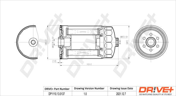 Dr!ve+ DP1110.13.0137 - Паливний фільтр autocars.com.ua