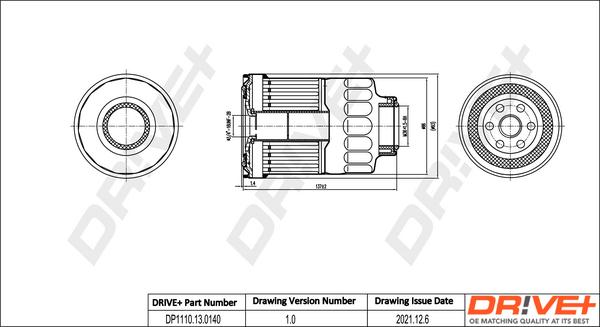 Dr!ve+ DP1110.13.0140 - DP1110.13.0140 Drive - Фільтр палива аналог WF8063 autocars.com.ua